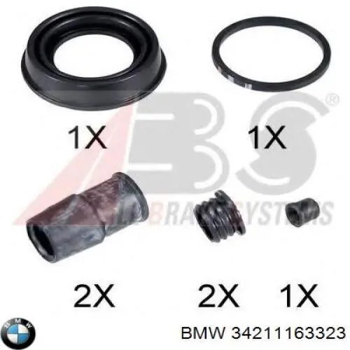 Kit de reparación, pinza de freno trasero BMW 34211163323 precio, desde 6,22 EUR