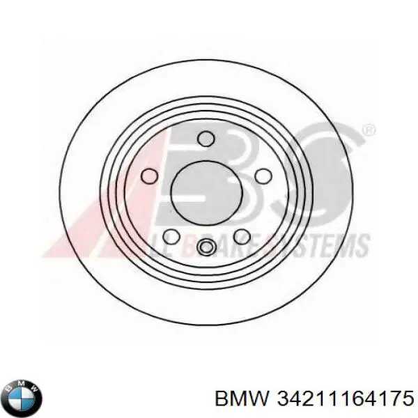 34211164175 BMW disco de freno trasero