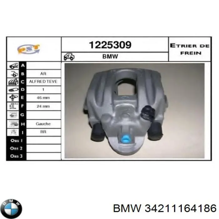 Kit de reparación de pinzas de freno trasero A0004219986 Mercedes