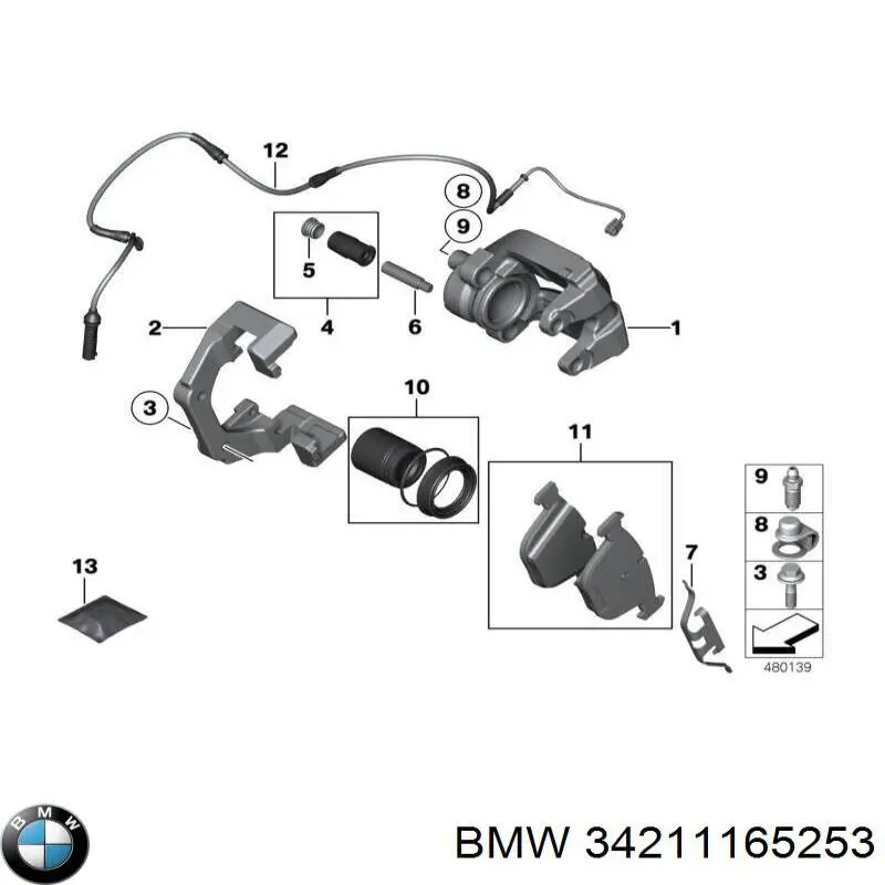 34211152094 BMW disco de freno trasero