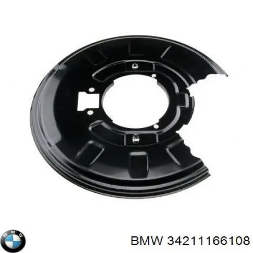 34211166108 BMW chapa protectora contra salpicaduras, disco de freno trasero derecho