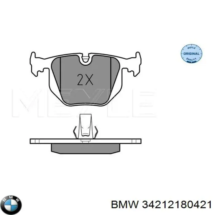 34212180421 BMW pastillas de freno traseras