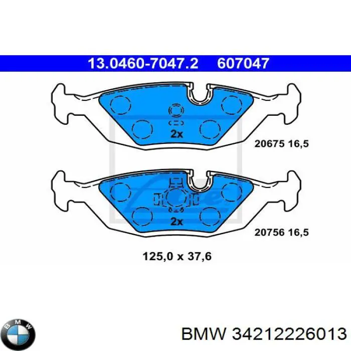 Pastillas de freno traseras BMW 5 E28