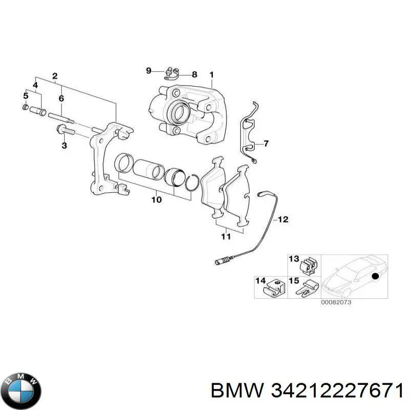 34212227671 BMW conjunto de muelles almohadilla discos traseros
