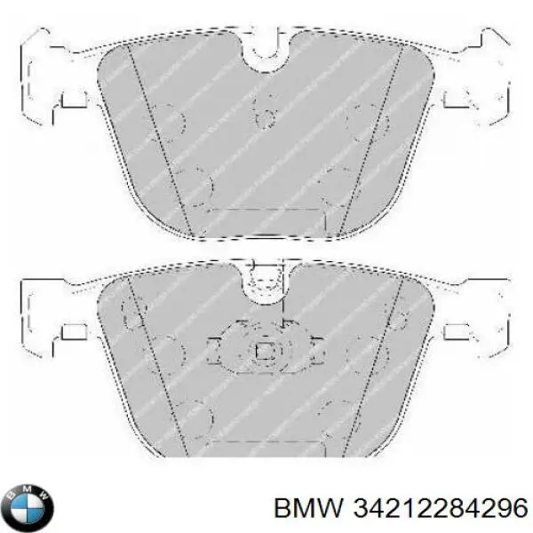 Pastillas de freno traseras 34212284296 BMW