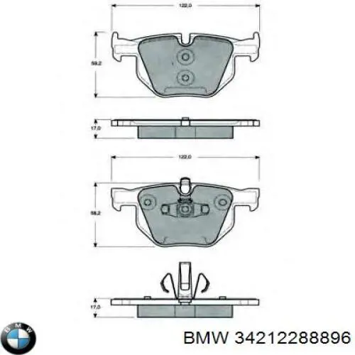 BPA038160 Open Parts pastillas de freno delanteras