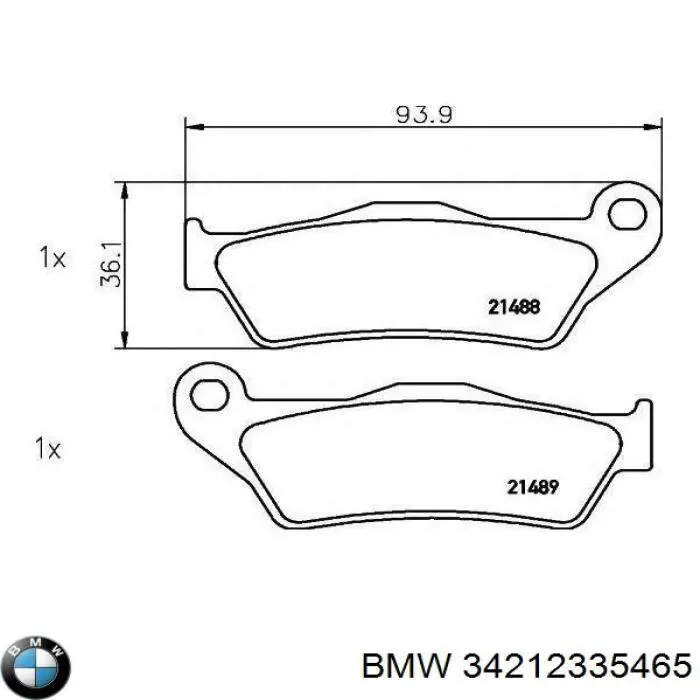 Pastillas freno delanteras BMW 34212335465 precio, desde 23,88 EUR