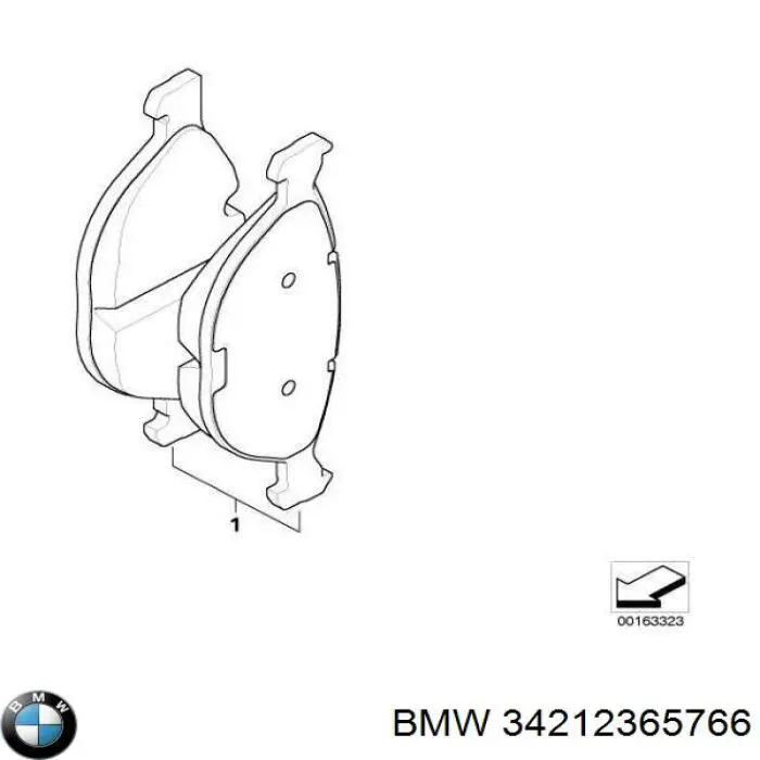 34212365766 BMW Pastillas freno traseras