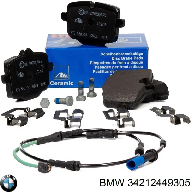 34212449305 BMW pastillas de freno traseras