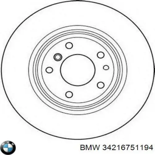 34216751194 BMW disco de freno trasero