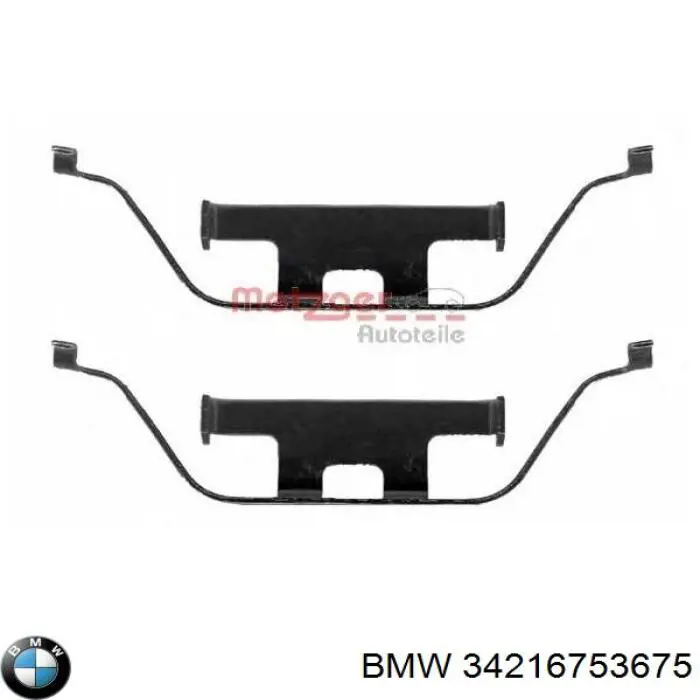 Juego de resortes de sujeción de pastillas de freno traseras BMW 34216753675 precio, desde 6,64 EUR