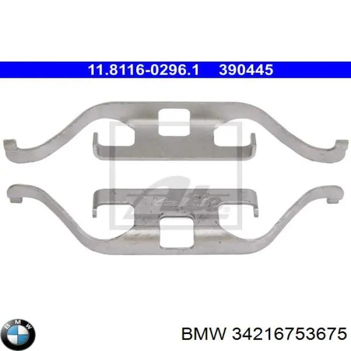 Comprar 34216753675 BMW Juego de resortes de sujeción de pastillas de freno traseras