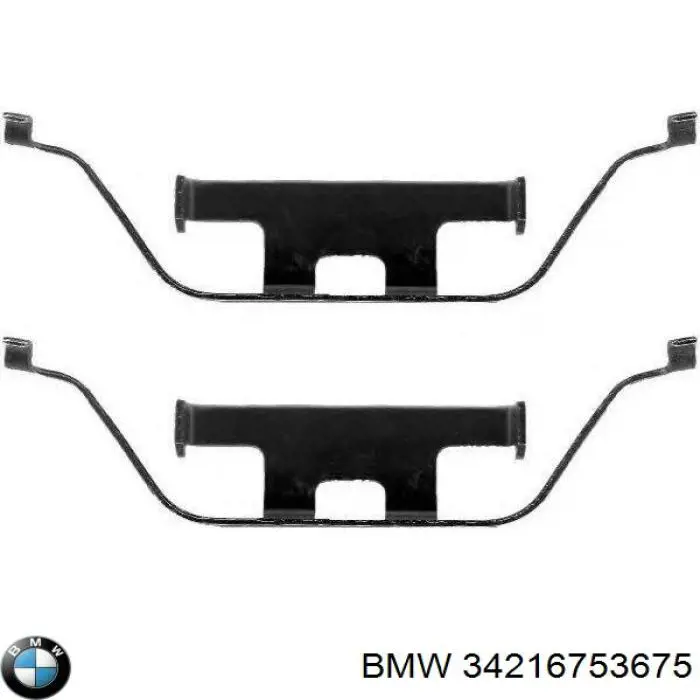 34216753675 BMW conjunto de muelles almohadilla discos traseros