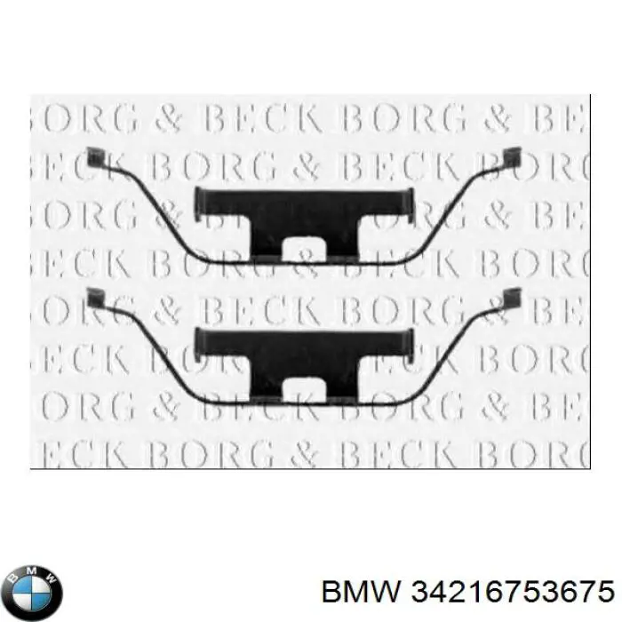 Comprar 34216753675 BMW Juego de resortes de sujeción de pastillas de freno traseras