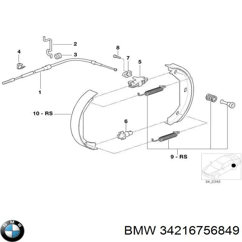 Frenos traseros BMW 34216756849
