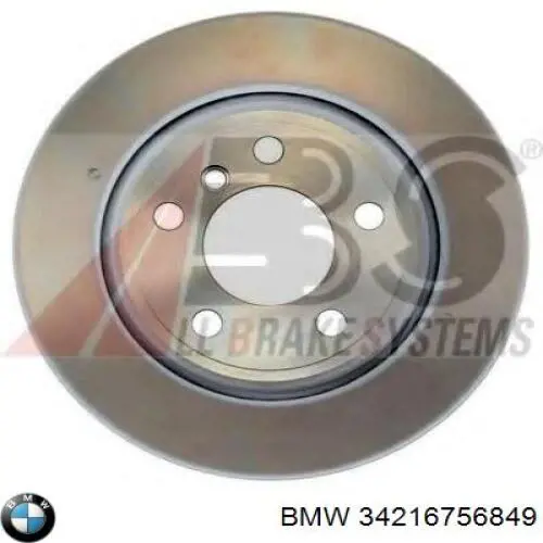 34216756849 BMW disco de freno trasero