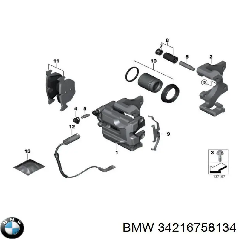 Comprar 34216758134 BMW Soporte de la pinza de freno delantera