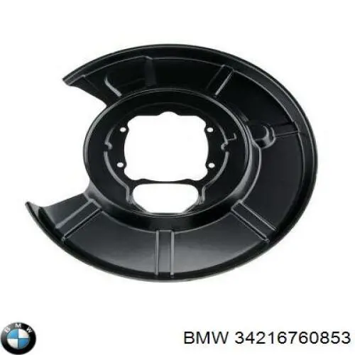 34216760853 BMW chapa protectora contra salpicaduras, disco de freno trasero izquierdo