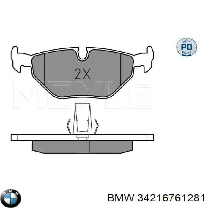 Pastillas de freno traseras 34216761281 BMW