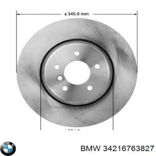 34216763827 BMW disco de freno trasero