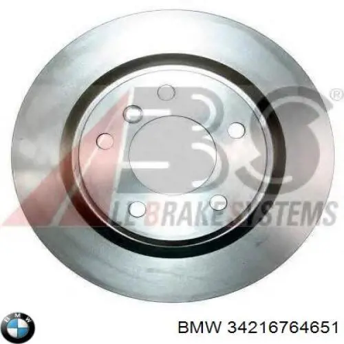 34216764651 BMW disco de freno trasero