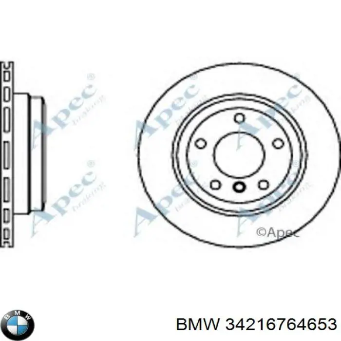Comprar 34216764653 BMW Disco de freno trasero