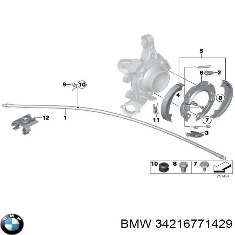 34216771429 BMW Protector de disco de freno trasero