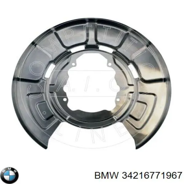 34216771967 BMW chapa protectora contra salpicaduras, disco de freno trasero