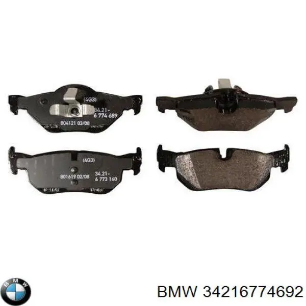 34216774692 BMW pastillas de freno traseras