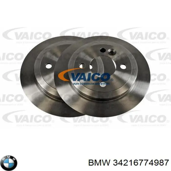 34216774987 BMW disco de freno trasero