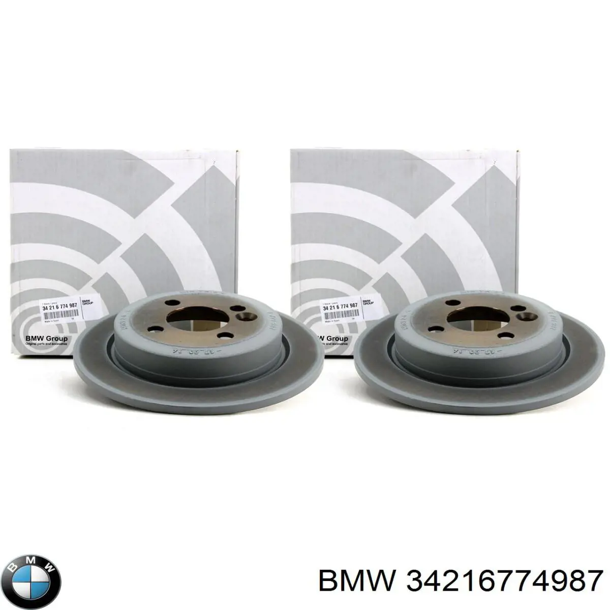 Disco de freno trasero 34216774987 BMW