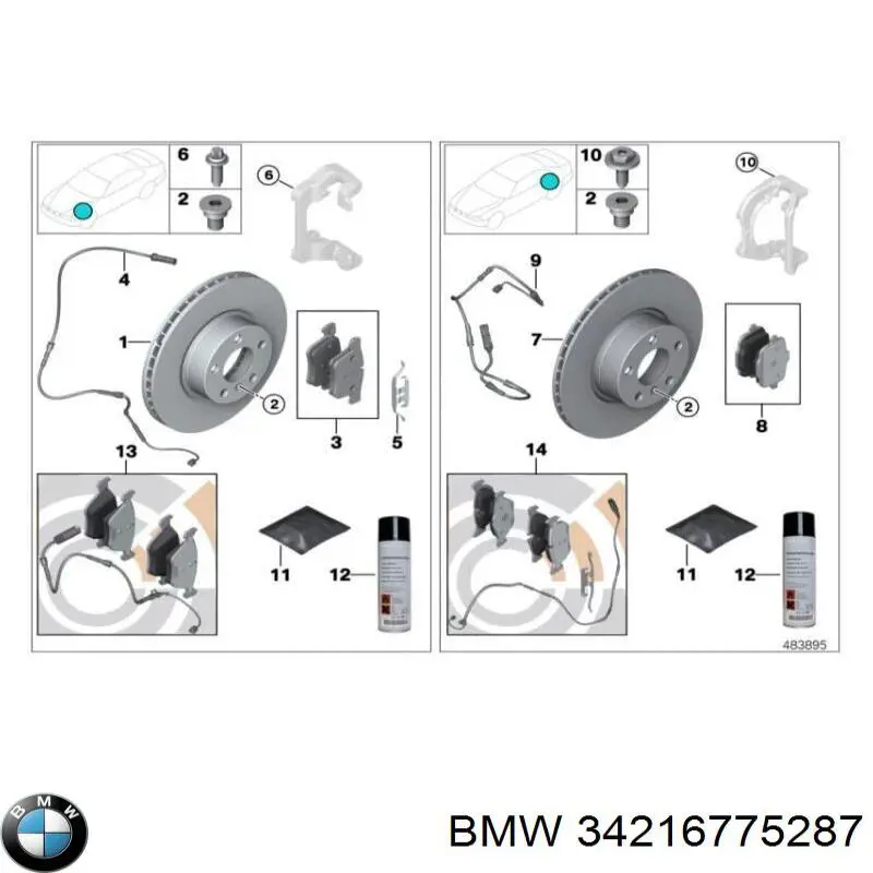 Comprar 34216775287 BMW Disco de freno trasero