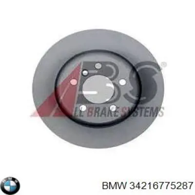 34216775287 BMW disco de freno trasero