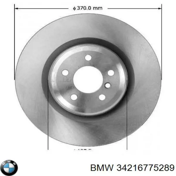 34216775289 BMW Freno de disco trasero