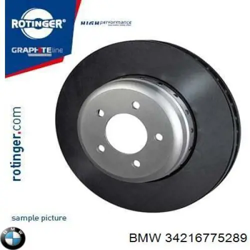 Disco de freno trasero BMW 34216775289 precio, desde 96,44 EUR