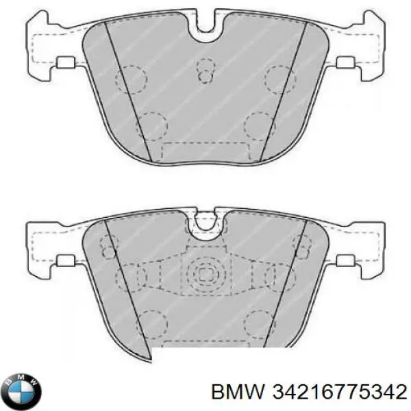 34216775342 BMW pastillas de freno traseras