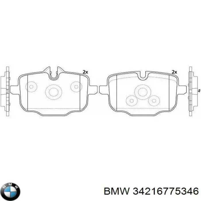 Pastillas traseras de freno BMW 34216775346 precio, desde 35,38 EUR