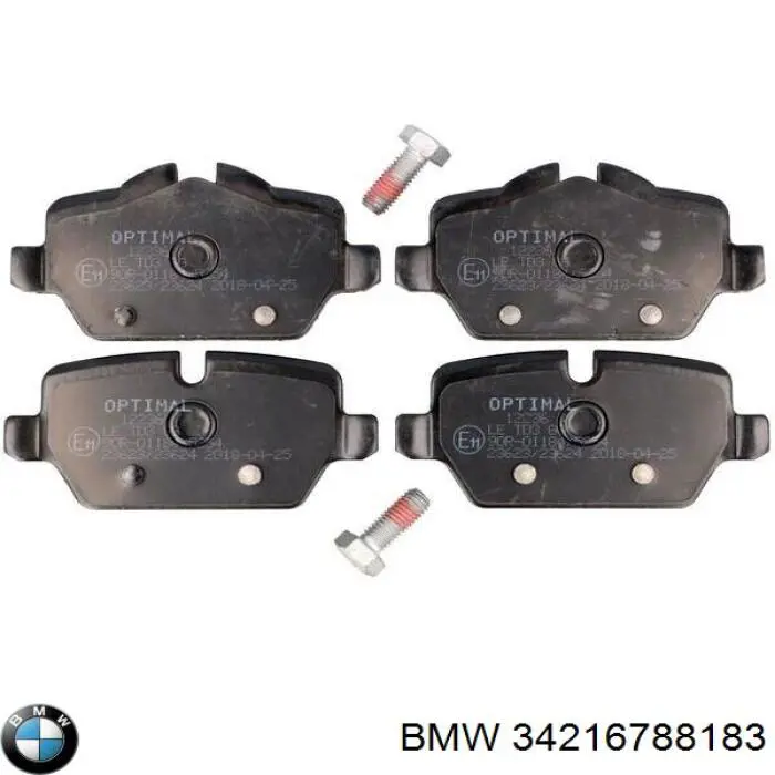 Pastillas de freno traseras 34216788183 BMW