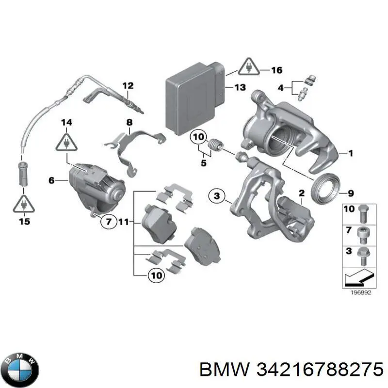 34216788275 BMW pastillas de freno traseras