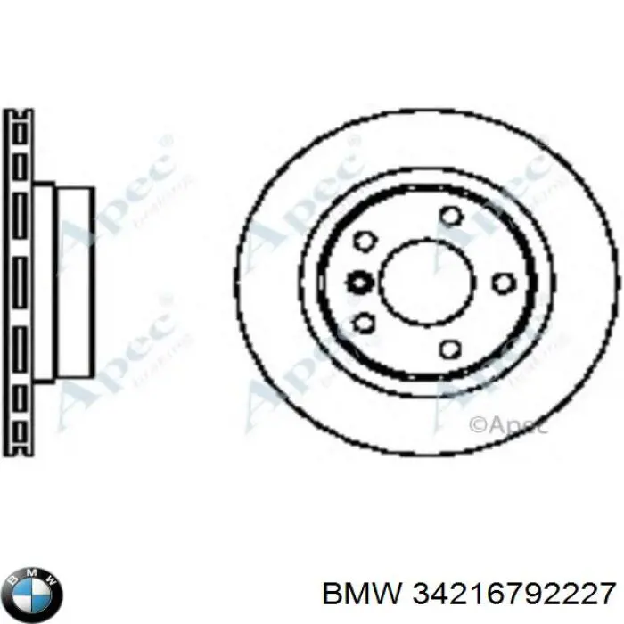 Frenos traseros BMW 34216792227