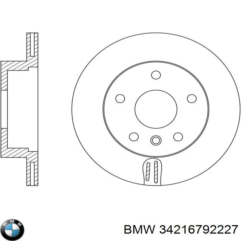 34216792227 BMW Freno de disco trasero