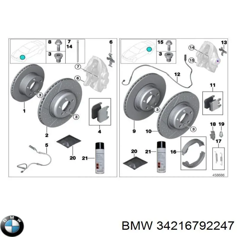 Protector de disco de freno trasero izquierdo BMW 34216792247 precio, desde 27,18 EUR