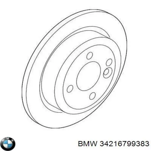Comprar 34216799383 BMW Disco de freno trasero