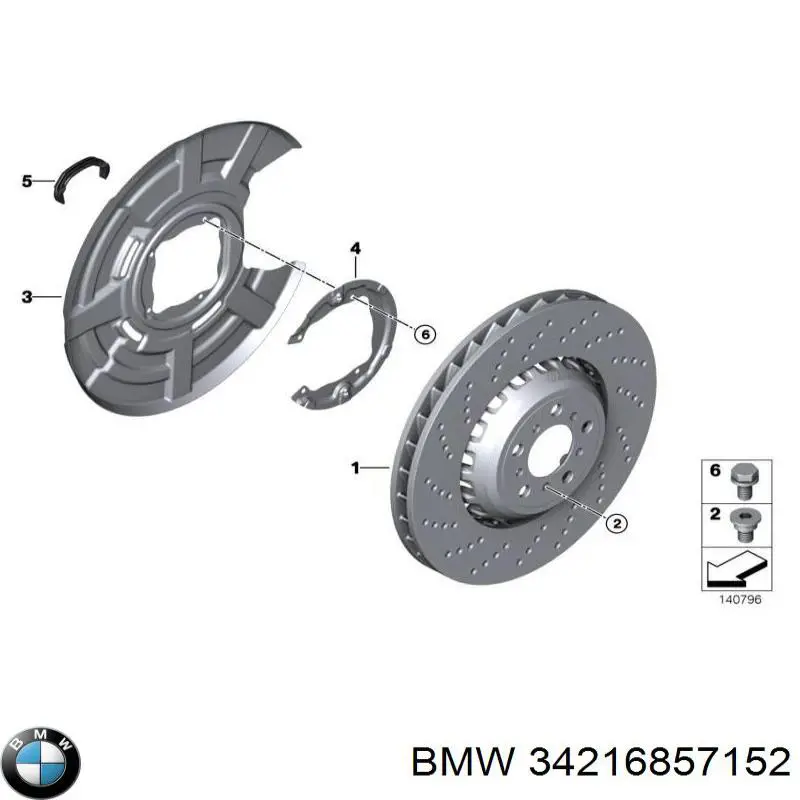 Comprar 34216857152 BMW Juego de reparación de frenos traseros