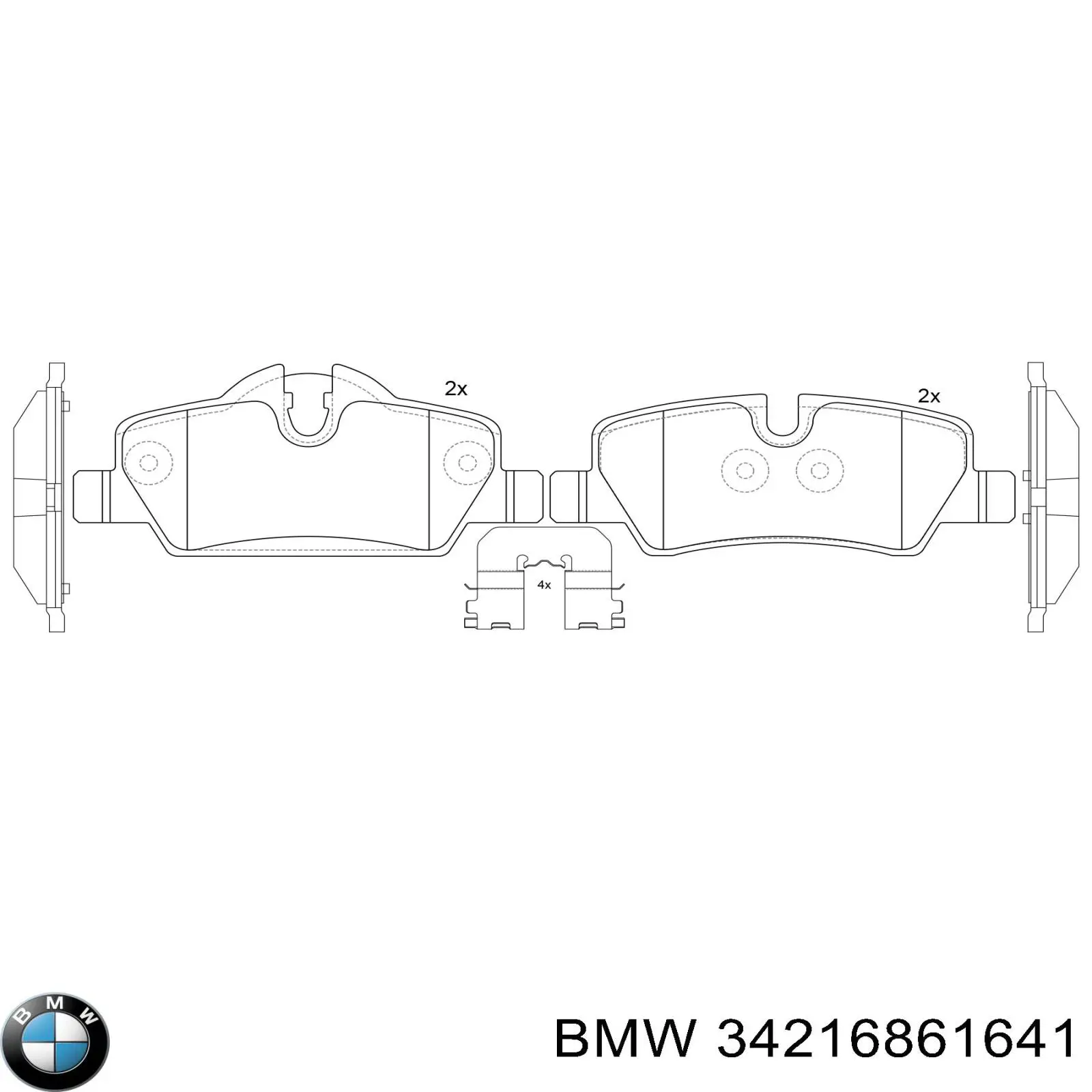 34216861641 BMW pastillas de freno traseras