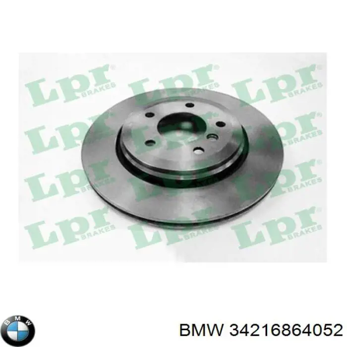 Disco de freno trasero 34216864052 BMW
