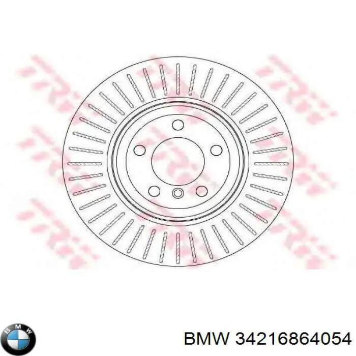 Disco de freno trasero 34216864054 BMW
