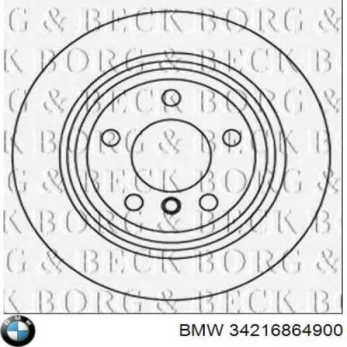 34216864900 BMW Freno de disco trasero