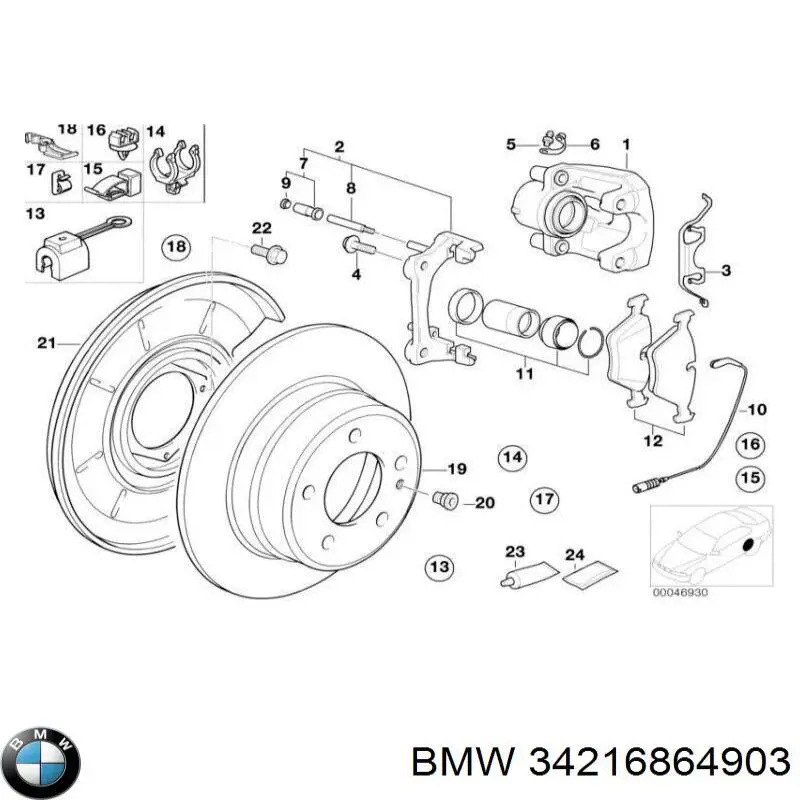 Comprar 34216864903 BMW Disco de freno trasero