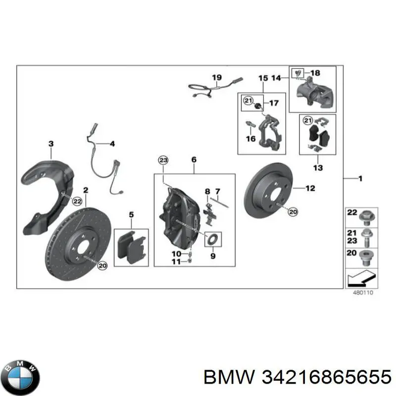 8175 11217 Triscan pinza de freno trasera izquierda